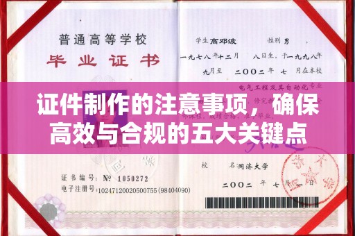临河证件制作的注意事项，确保高效与合规的五大关键点